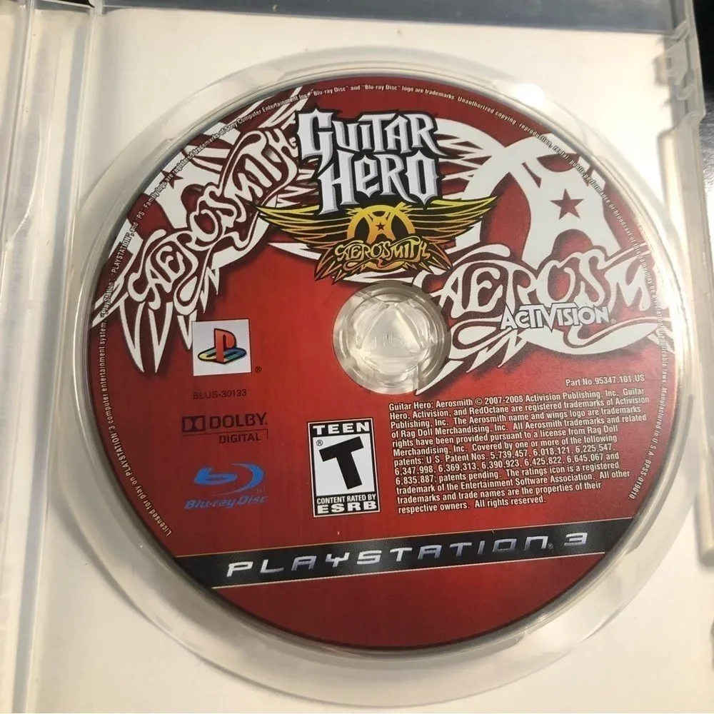 PlayStation 3 Guitar Hero Aerosmith Complete Video Game Disc & case